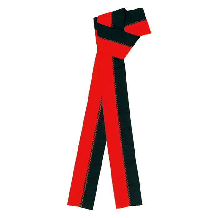 カラーボーダー半纏帯　（赤×黒） - ウインドウを閉じる