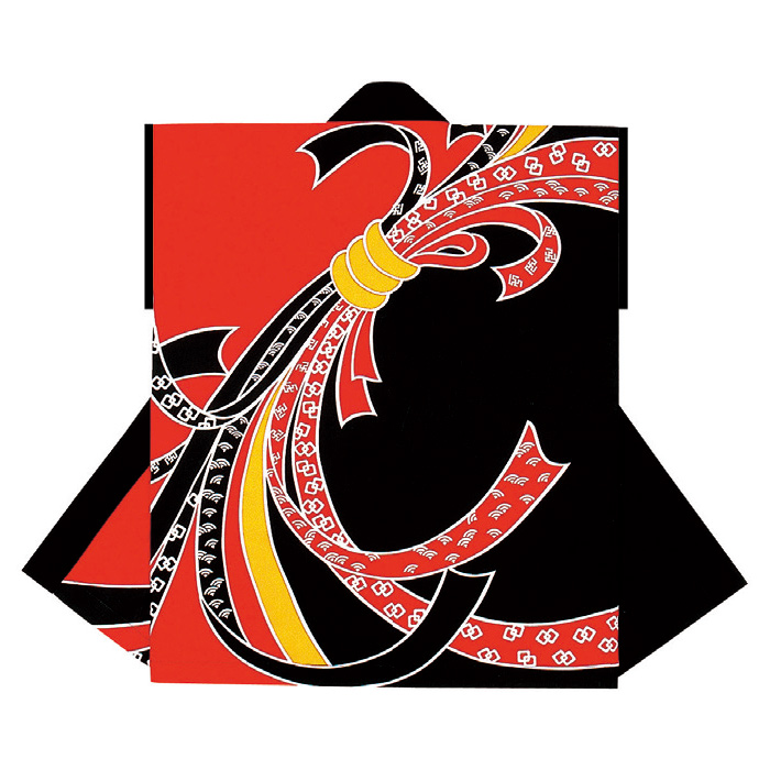 顔料染め袖無し半纏・法被　(赤)
