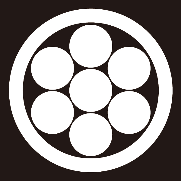 貼り紋　丸に七曜