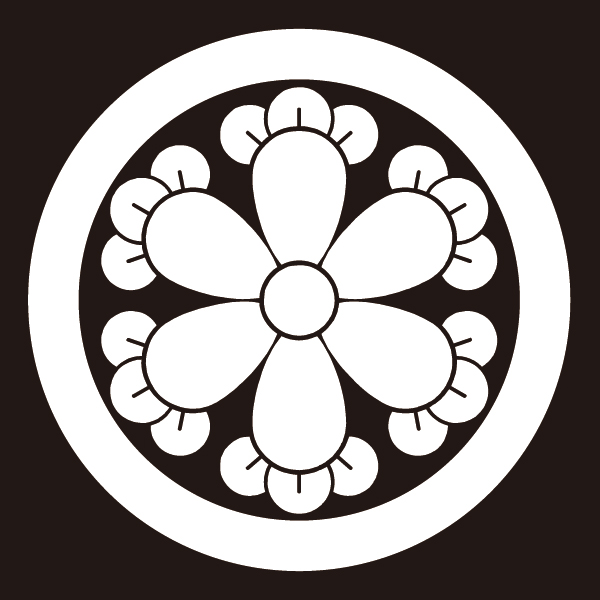 貼り紋　丸に六つ丁字